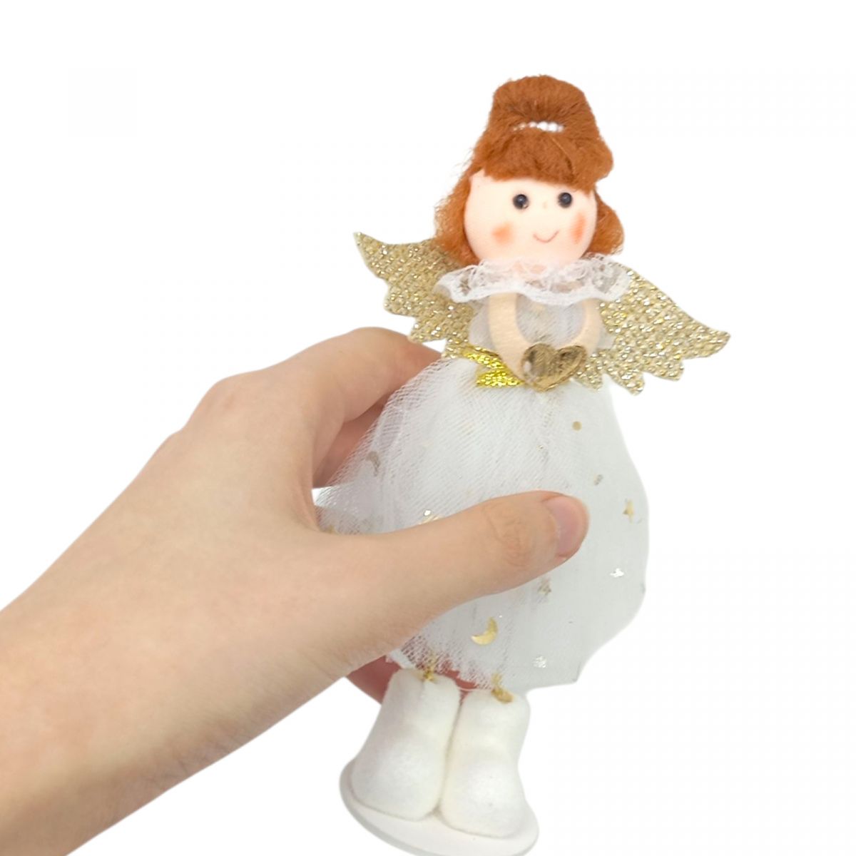 Игрушка декор новогодняя КУКЛА (БЕЛАЯ)  фото 2