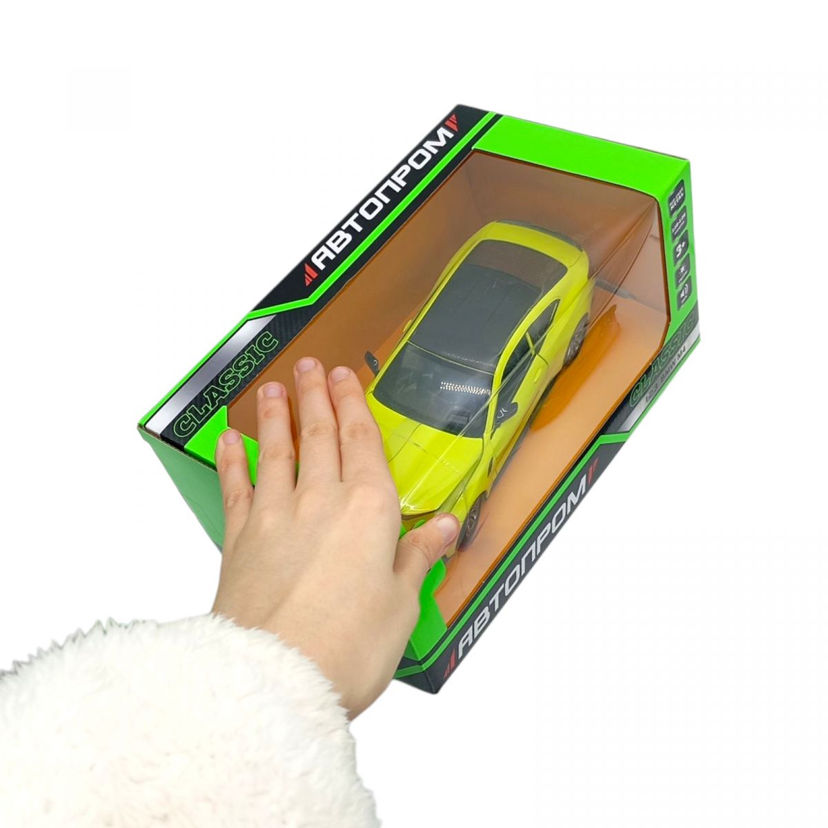 Игрушка машина мет.  1:24 BMW M4, батар. , свет, звук, откр.  двери  фото 2