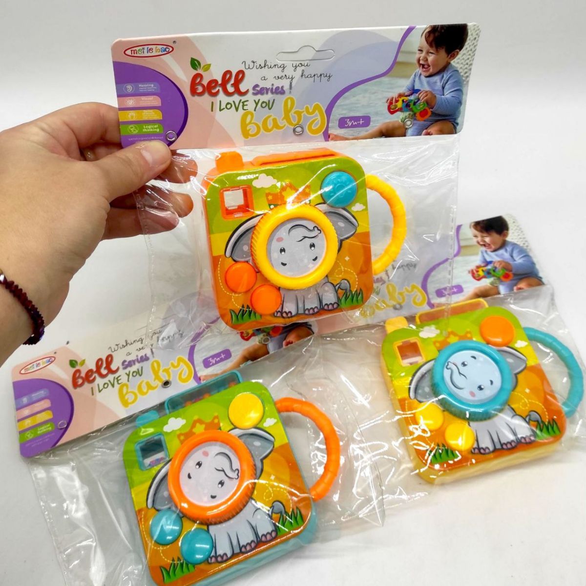 Брязкальце "Фотоапарат" (ПОМАРАНЧЕВЕ)  фото 2