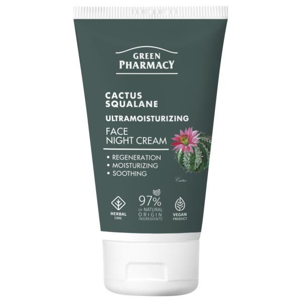 Green Pharmacy Ночной крем для лица Кактус + сквалан, 50мл  фото 2