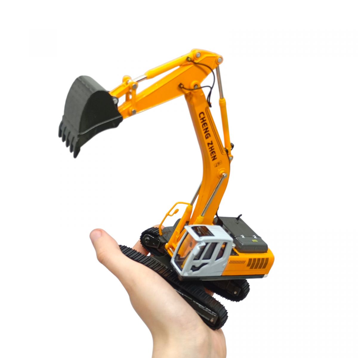 Будтехніка мет.  1:50 Екскаватор, рухливі деталі, у короб.  26,5*13,5*8,5см  фото 2