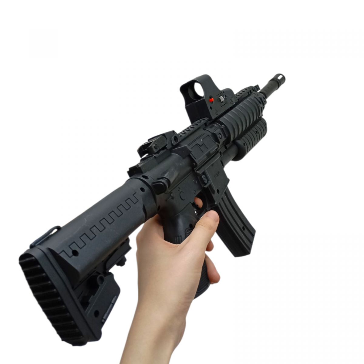 Автомат кульки, батар. , лазер, короб.  50х19х6  фото 2