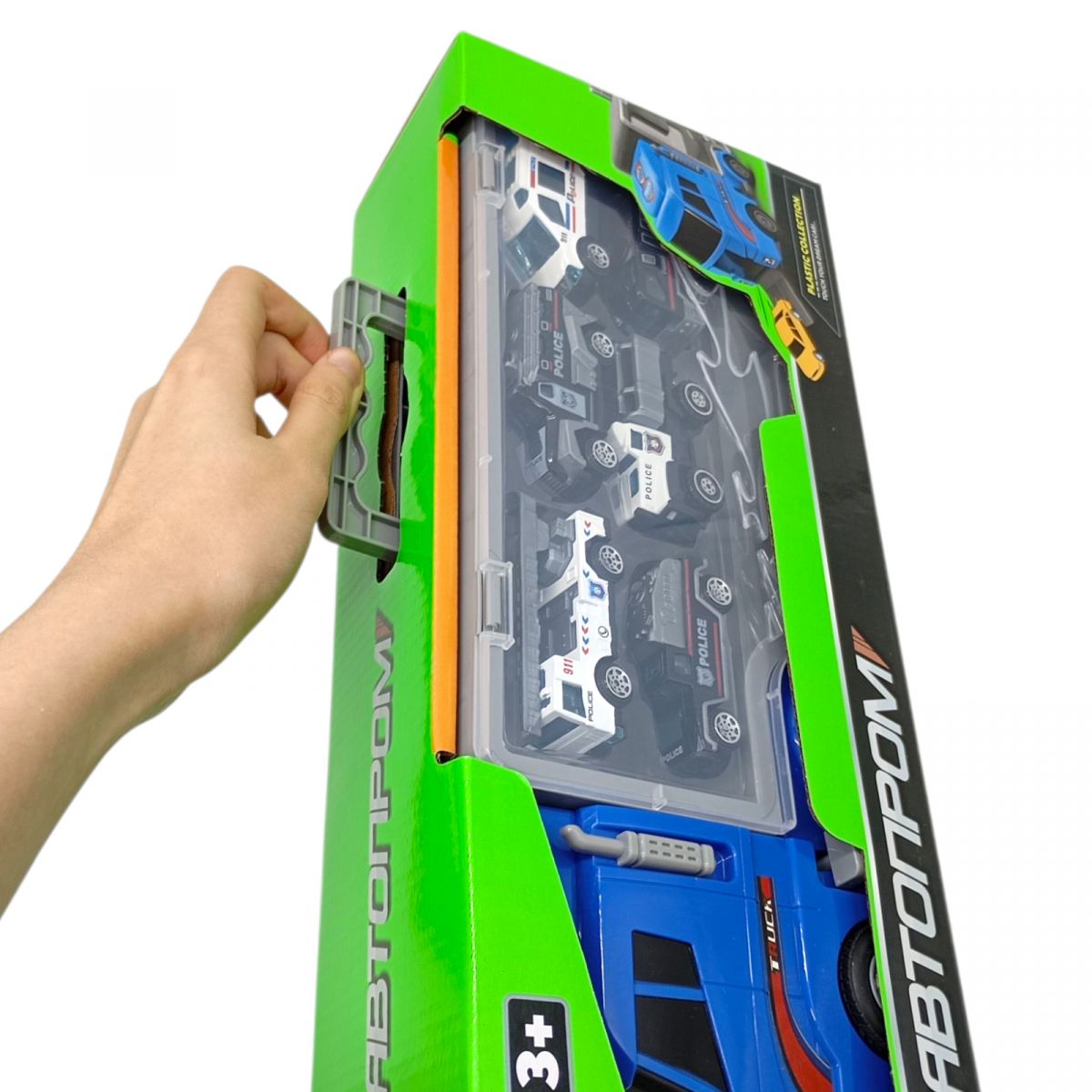 Трейлер із машинками, короб.  34,5*14,9*9,5см  фото 2