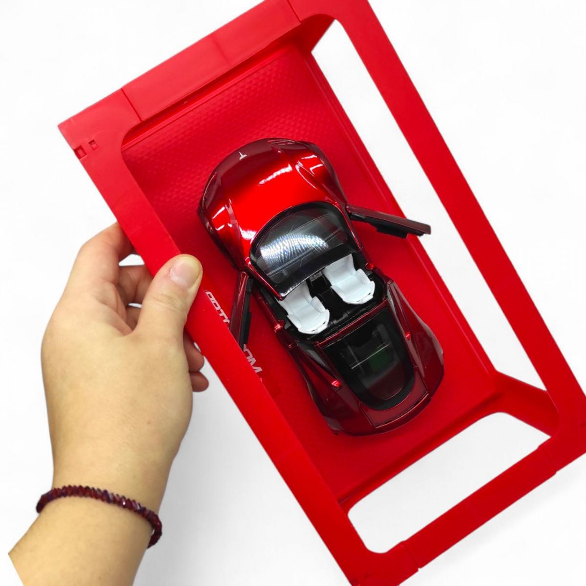 Машинка металева "АВТОПРОМ Tesla roadster" (ЧЕРВОНА)  фото 2