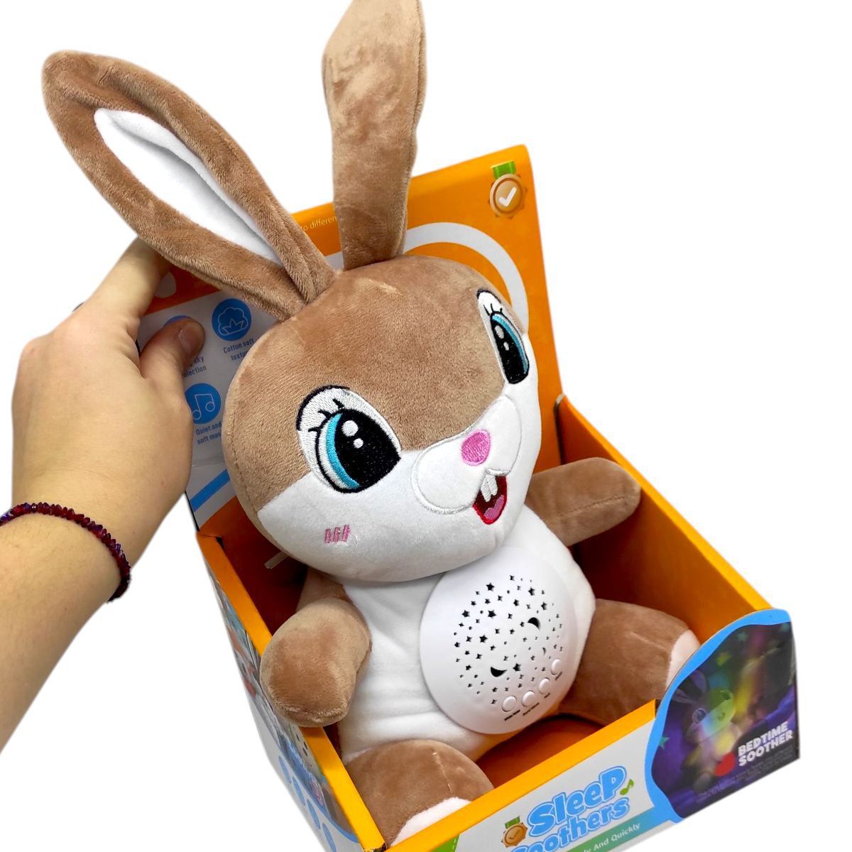 Нічник плюшевий "Зайчик", 22 см  фото 2