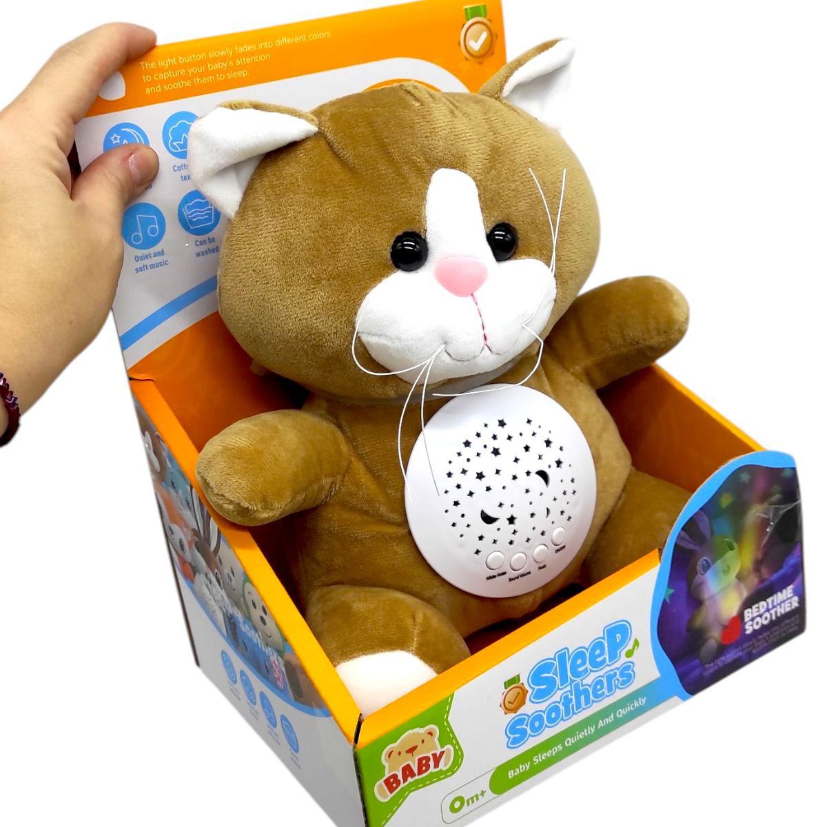 Нічник плюшевий "Котик", 22 см  фото 2