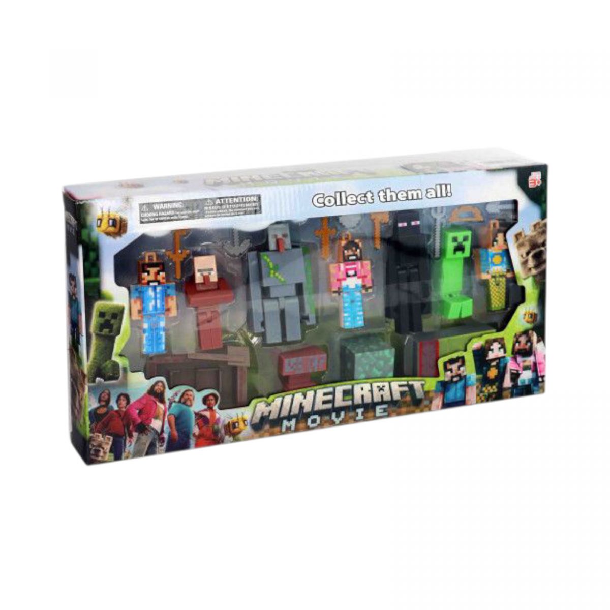 7 героев, аксессуары, оружие, средняя высота фигурки 8 см, в коробке  фото 2