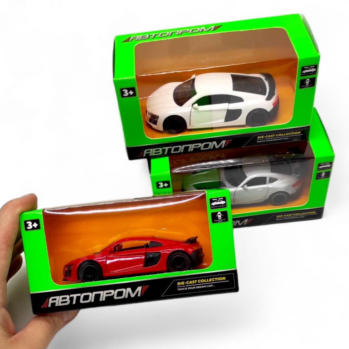 Машинка металева "АВТОПРОМ.  AUDI R8" (БІЛА)  фото 2