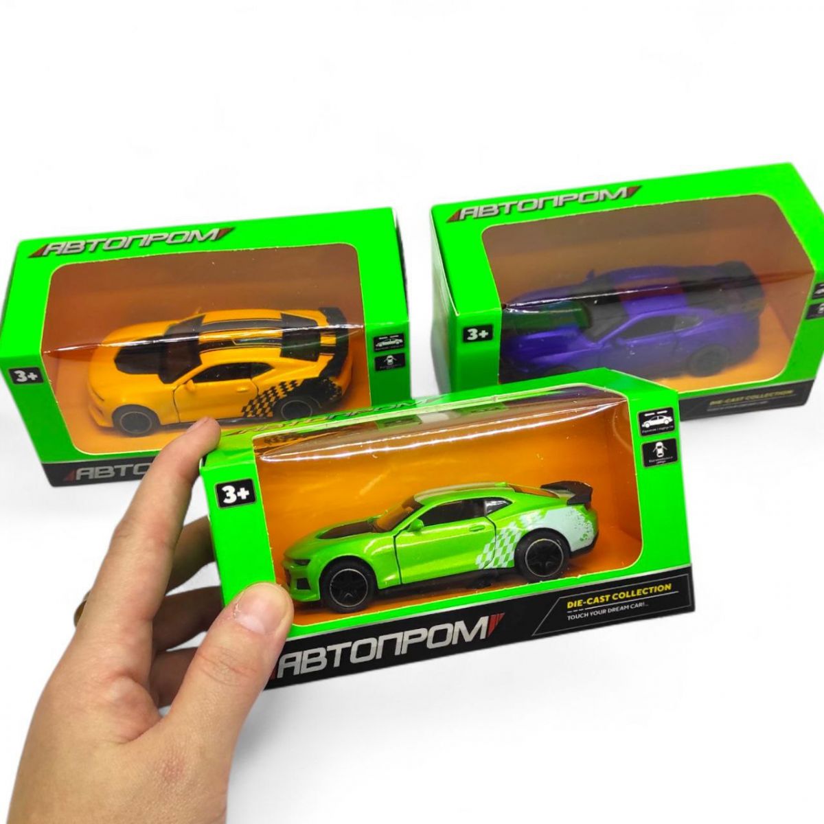 Машинка металева "АВТОПРОМ.  1:43 CAMARO" (ЖОВТА)  фото 2