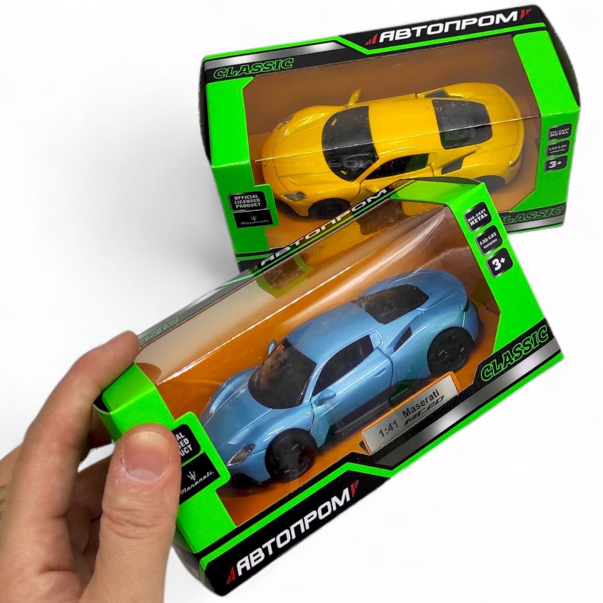 Машинка металева "АВТОПРОМ Maserati MC20" (СІРО-БЛАКИТНА)  фото 2