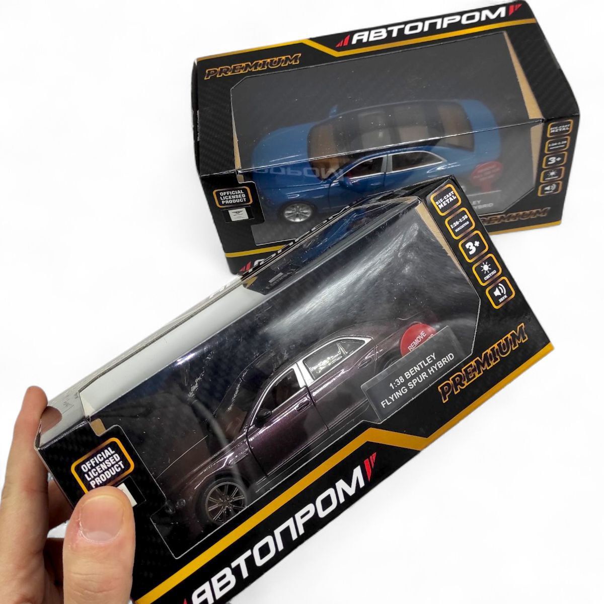 Машинка металлическая "АВТОПРОМ.  1:38 Bentley Flying Spur Hybrid" (СИНЯЯ)  фото 2