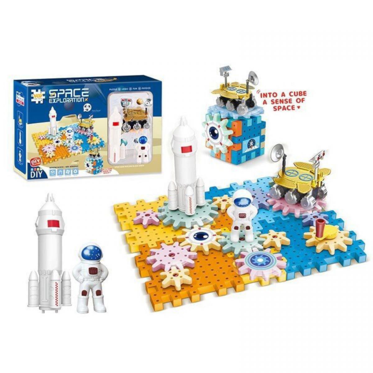 Конструктор шестерні, фігурки, в коробці 29х19*3х7*8 см.  фото 2