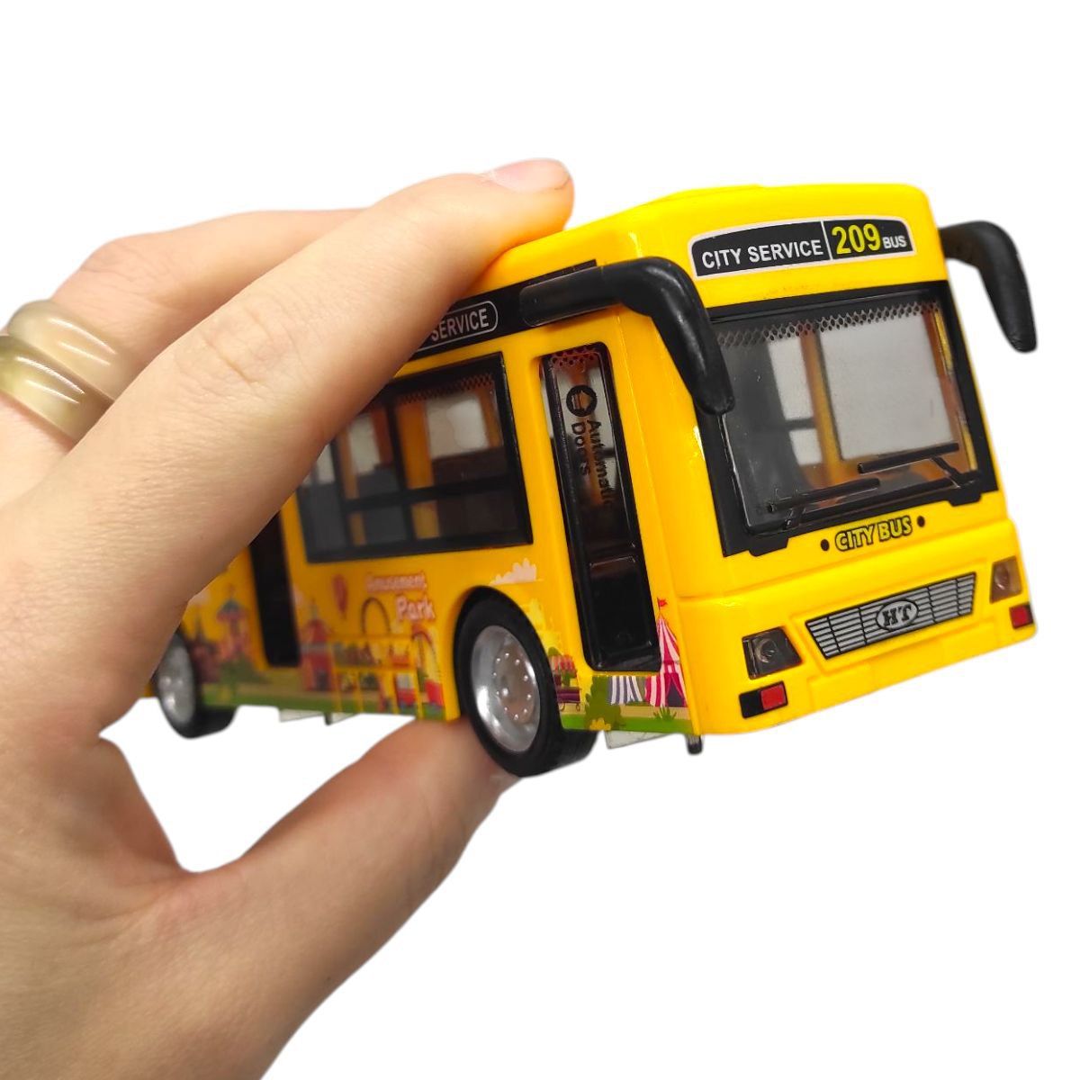 Машинка пластикова "Автобус" (ЖОВТИЙ)  фото 2