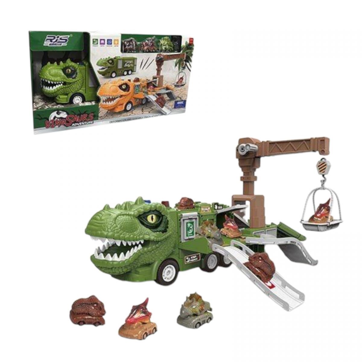 Уцінка.  Парковка SJ 692 B-1 (24) інерційний механізм, 3 машинки, підйомний кран, 10 мелодій, звуки роботи, рик, підсвічування, наліпки, інструкція, в коробці   - ПОШКОДЖЕНА УПАКОВКА  фото 2