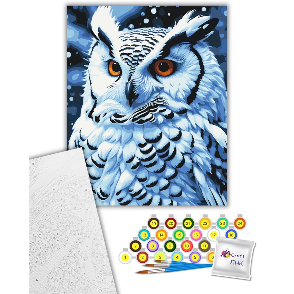 Картина за номерами "Нічний птах" 40х50 см  фото 2