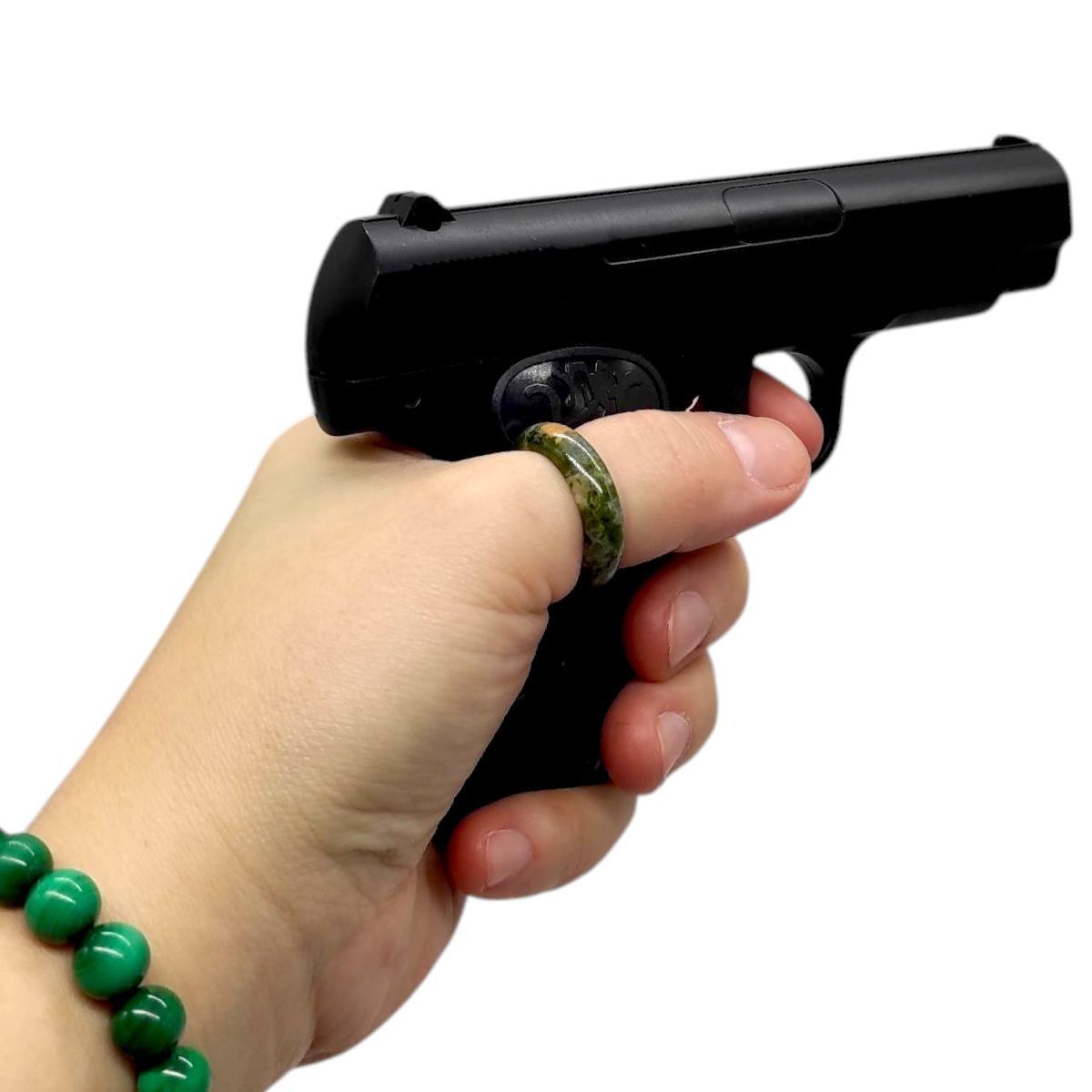 Пистолет с металлическими деталями (коробка 18*13*4 см)  фото 2