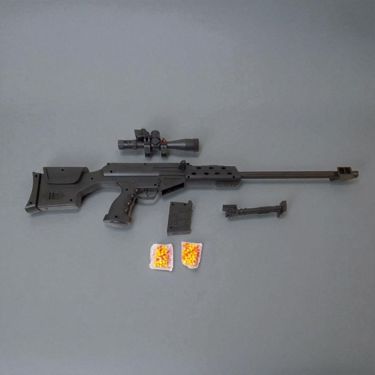 Снайперская винтовка шарики, бат. , лазер, в короб.  70*17*6 см  фото 2