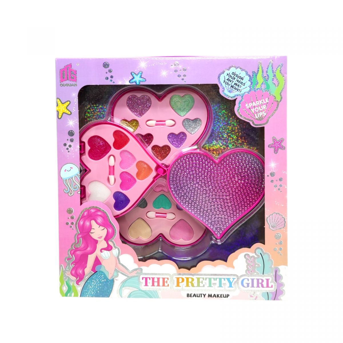 Уцінка.  Косметика 2623C розкл. серце кор. 32*6,5*30 /54/ - ПОМ'ЯТА КОРОБКА  фото 2