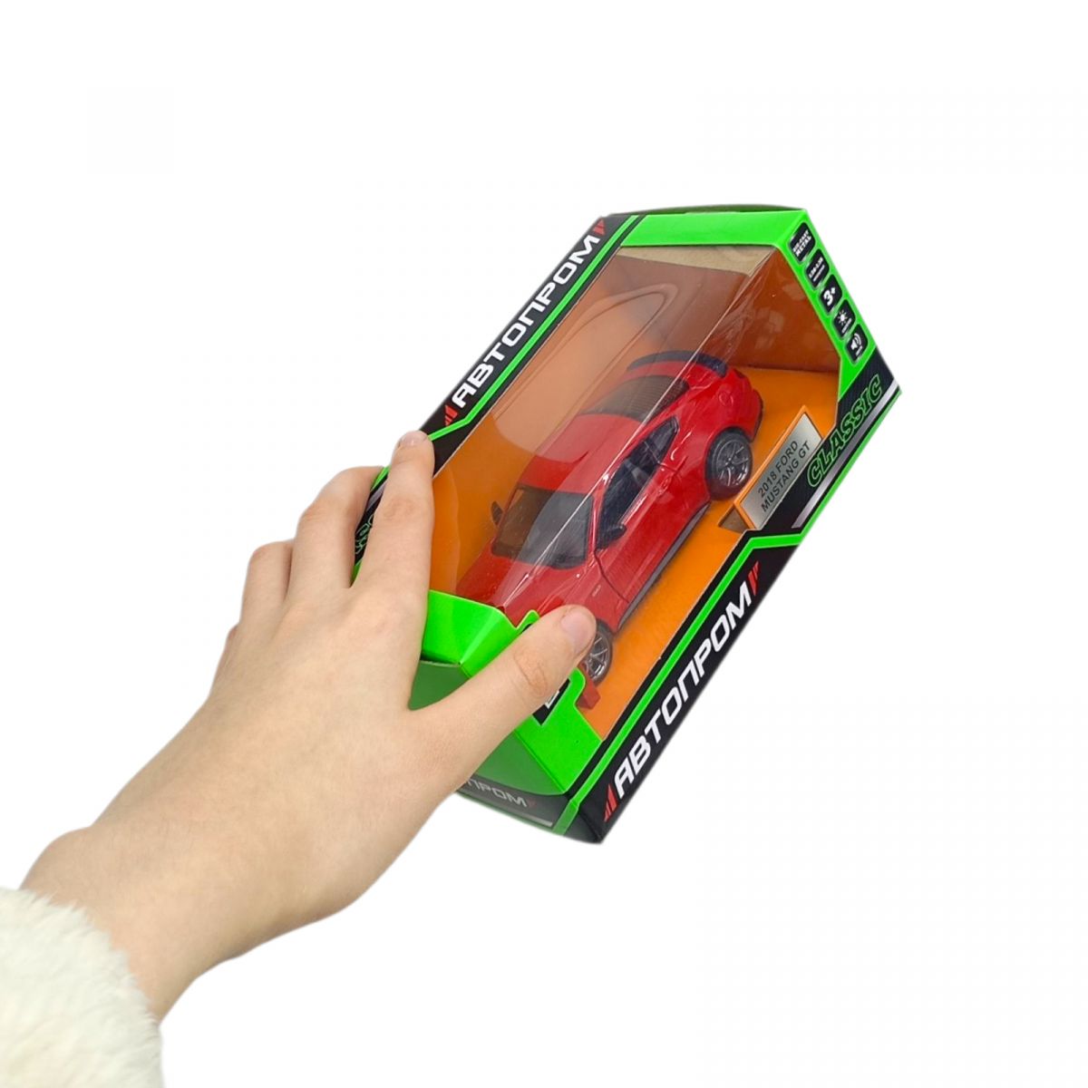 Автопром 1:34 Ford Mustang GT (ЧЕРВОНИЙ) (кор.  18*2х9х8 см. )  фото 2