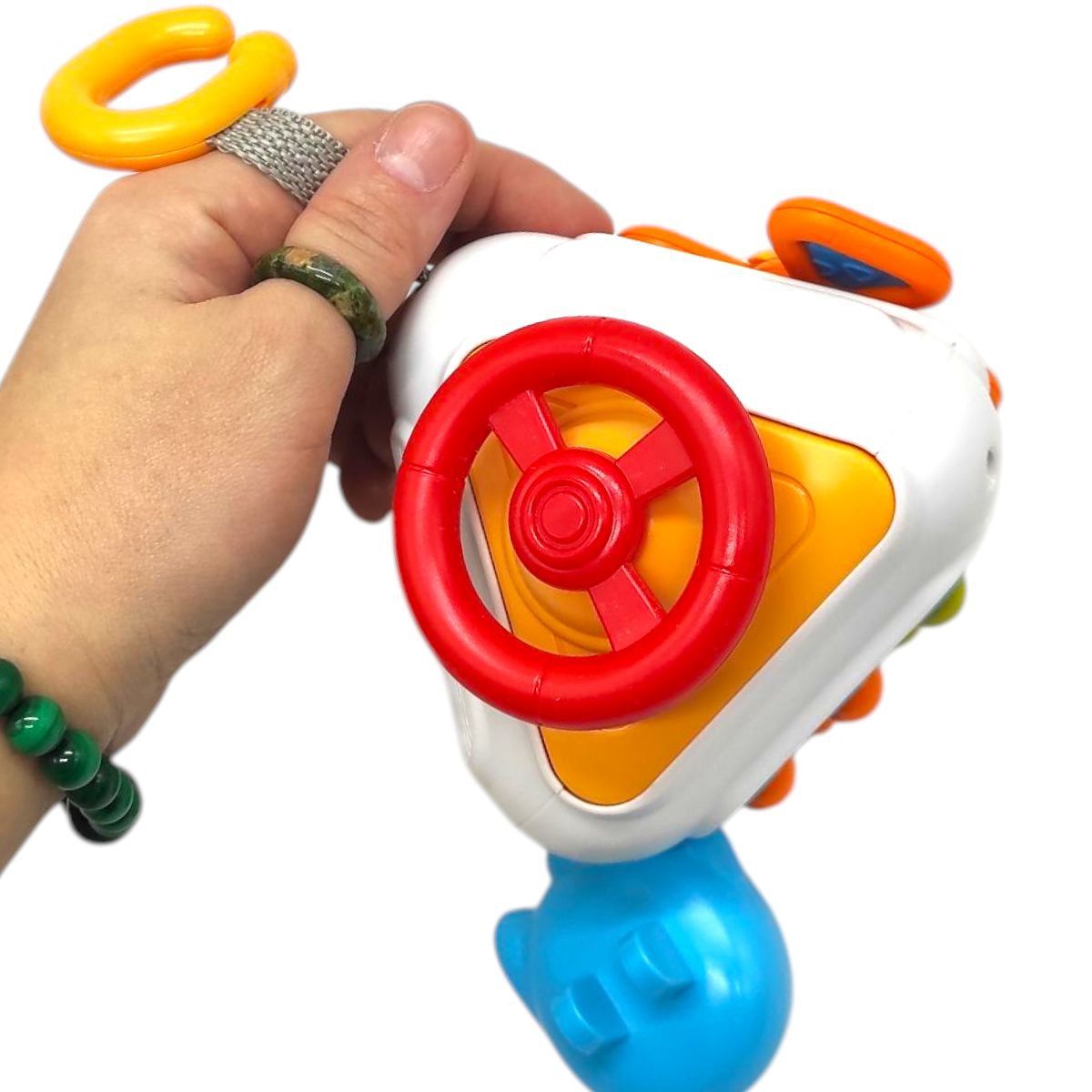 Брязкальце "Сонячний зайчик" (тактильні, рухомі частини) р-р 13,5*10 см, коробка 14,5*12,5*12 см  фото 2