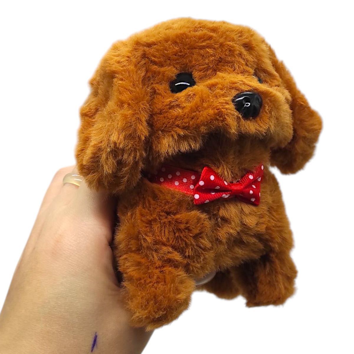 Собачка на батарейках, с поводком и аксессуарами, в коробке 18х15х10 см  фото 2