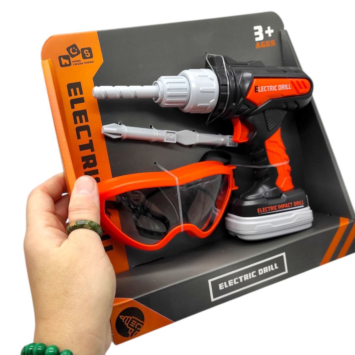 Дриль з окулярами на батарейках коробка (24*5,8*23 см)  фото 2