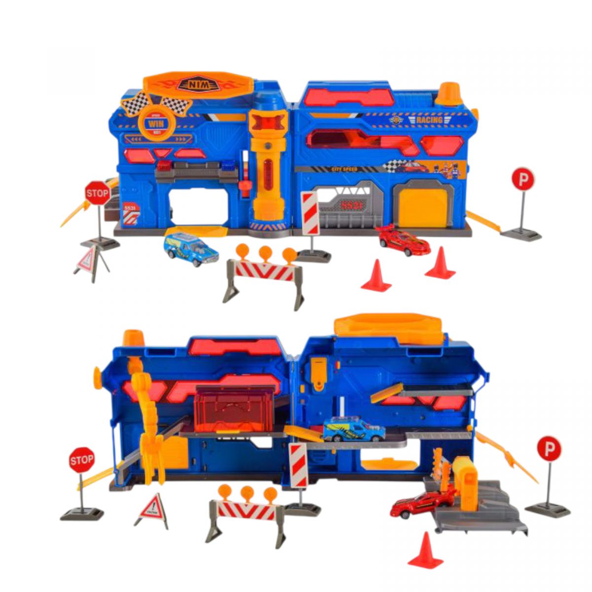 ПаркінгСТО з метал. машинками (2шт. )та аксес. батар. муз. світ. кор. 44*12,5*33 см.  фото 2