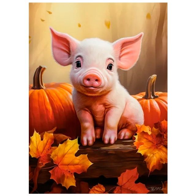 Пазли "Миле осіннє порося", 300 елементів  фото 2
