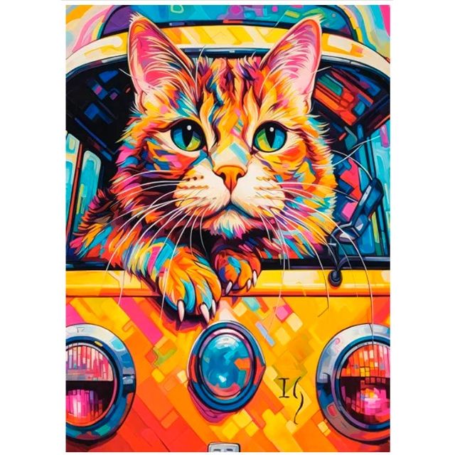 Пазли "Подорож на котячому автобусі" 100 елементів  фото 2