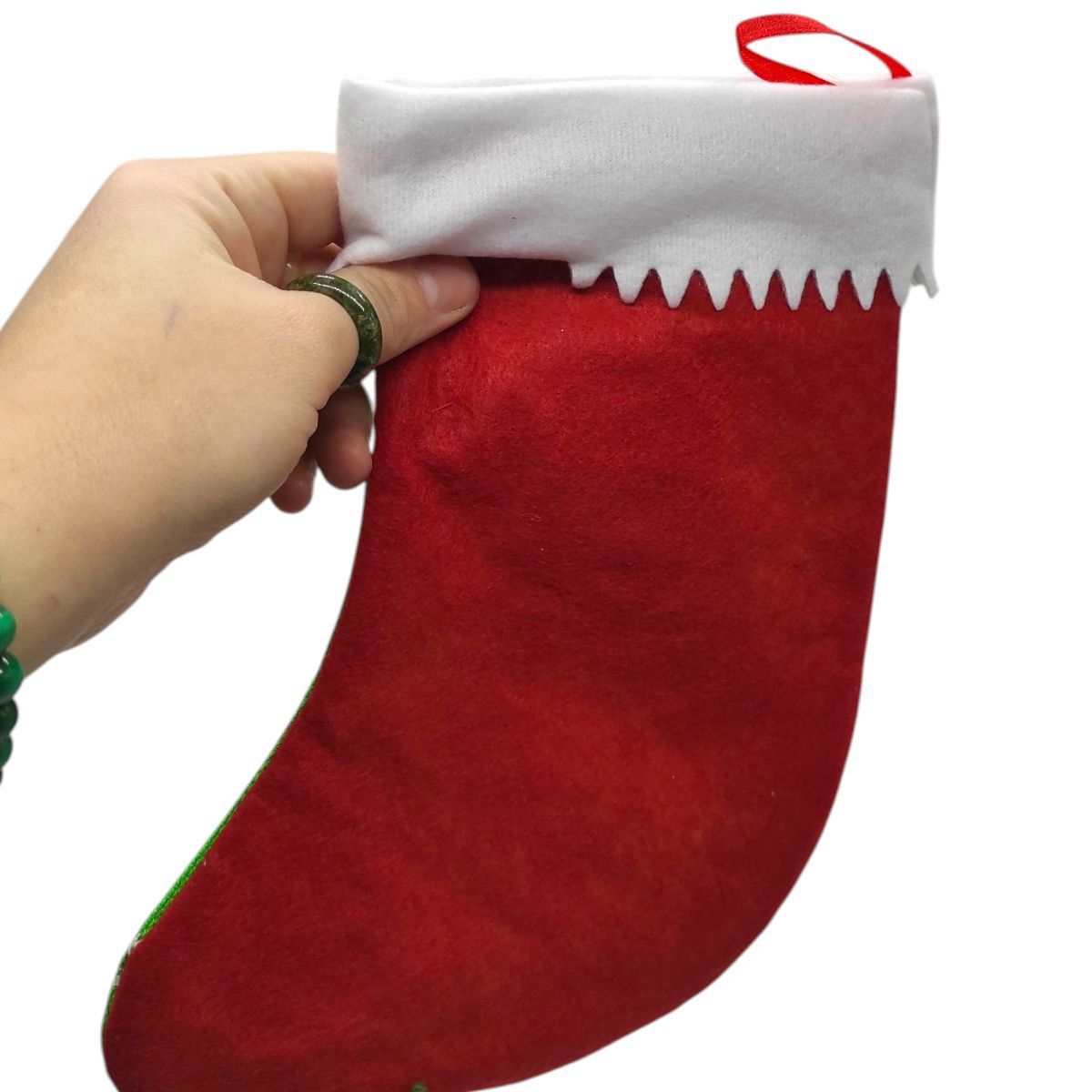 Чобіт для подарунків, фетр (ЗЕЛЕНИЙ)  фото 2