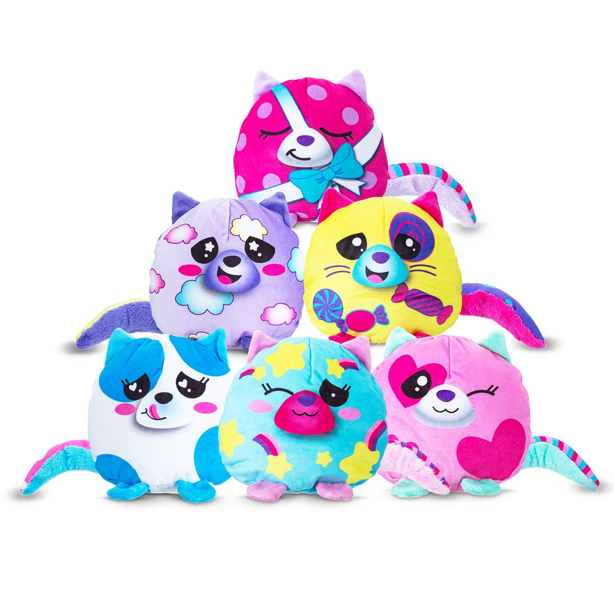 Мягкая игрушка "Misfittens Mini W4.  Котик в банке" (ЖЕЛТЫЙ)  фото 2