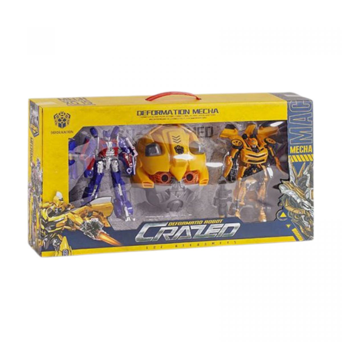 Набір трансформерів, маска і 2 робота, в коробці  фото 2