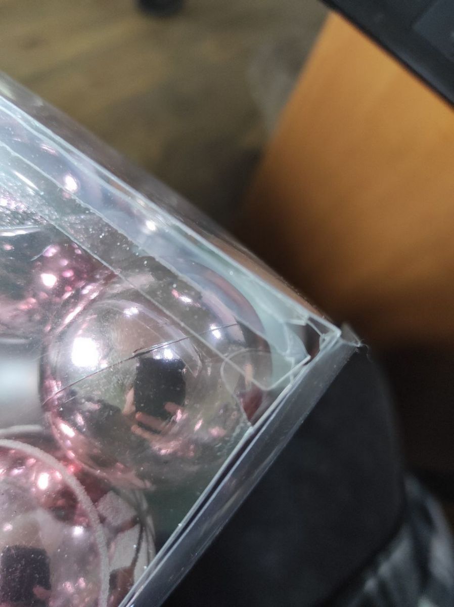 Уценка.  Новогодние украшения, 36 штук, шарики, в слюде, в коробке - Повреждена упаковка  фото 2