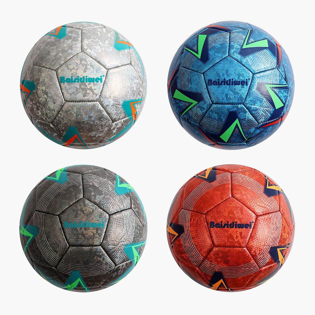 Мяч футбольный размер №4 (СИНИЙ)  фото 2