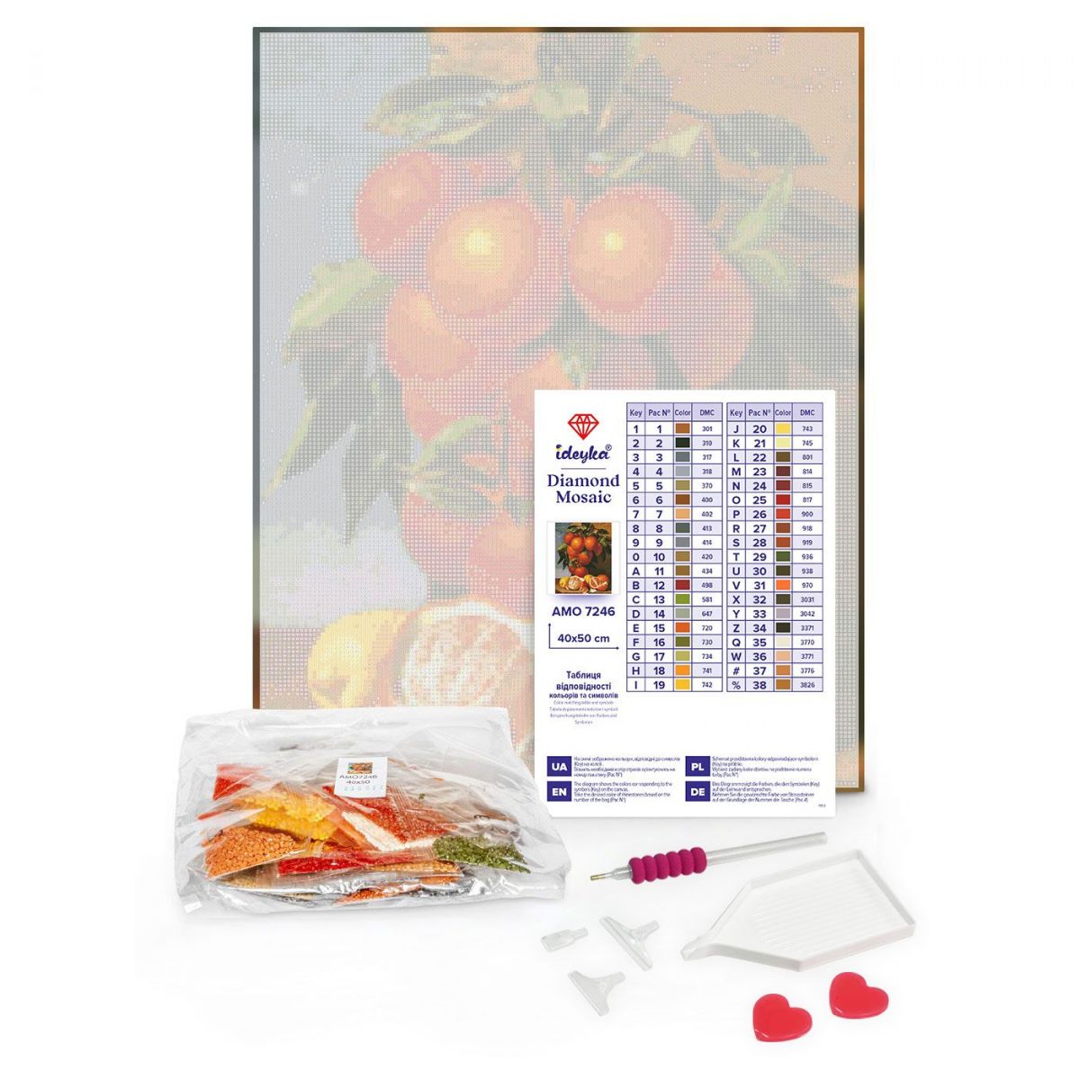 Алмазна мозаїка "Кінь і вітер" 40х50 см  фото 2