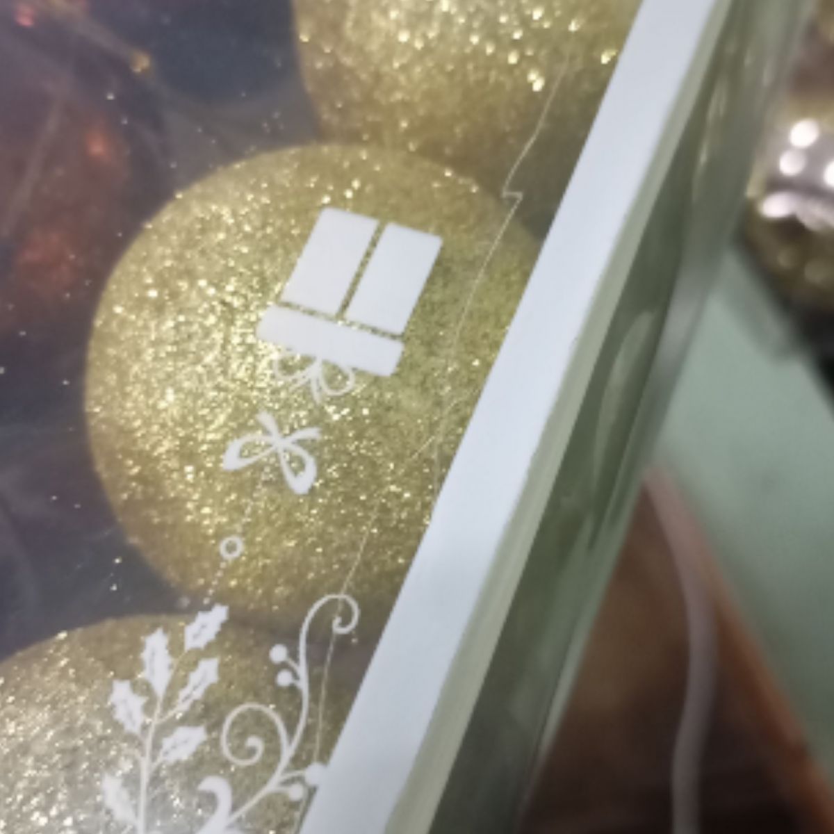 Уценка.  Новорічні прикраси, 15 штук, кульки, D=5 см, у слюді   - Повреждена упаковка  фото 2