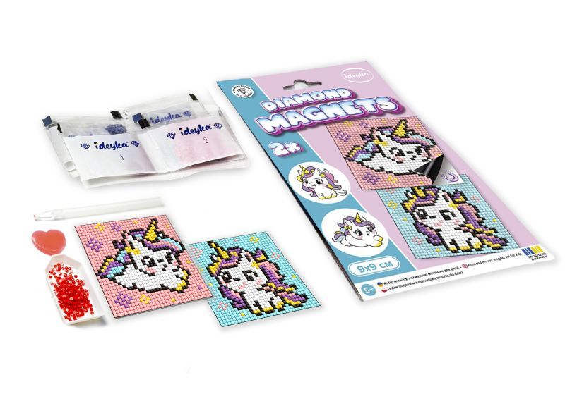 Алмазна мозаїка на магніті - "Хмара і блискавка", набір із 2 сюжетів, 9х9см  фото 2