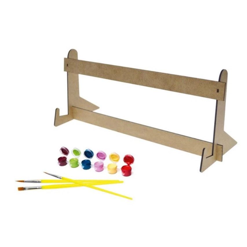 Картина по номерам "Медвежонок и Дождь" (30х40 см) с деревянной подставкой  фото 2