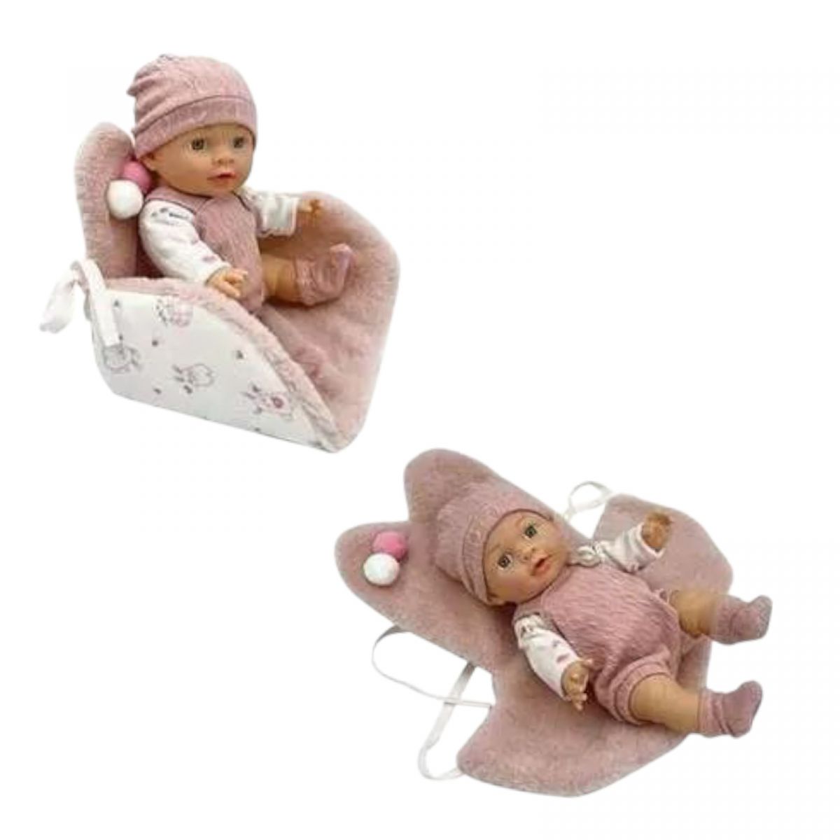 Пупс резиновый, высота 30 см, пеленка трансформируется в удобное кресло, съемную одежду, в коробке  фото 2