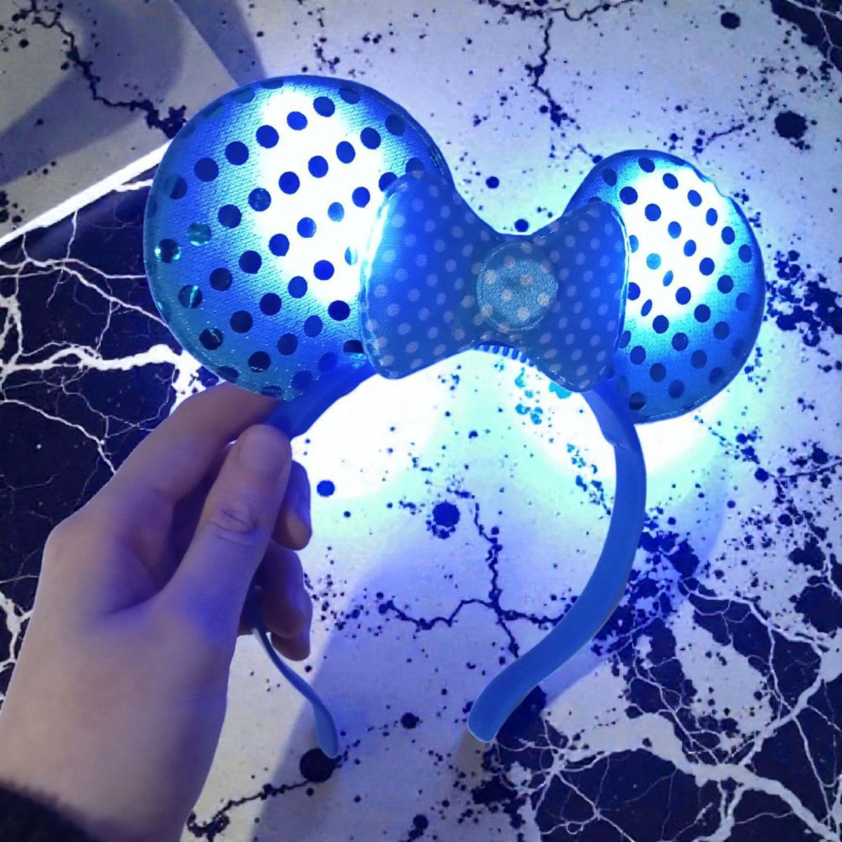 Ушки микки с бантиком светятся (РОЗОВЫЕ)  фото 2