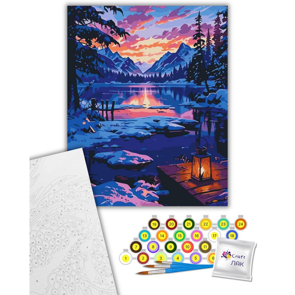 Картина по номерам "Зимовий пейзаж" 40х50 см  фото 2