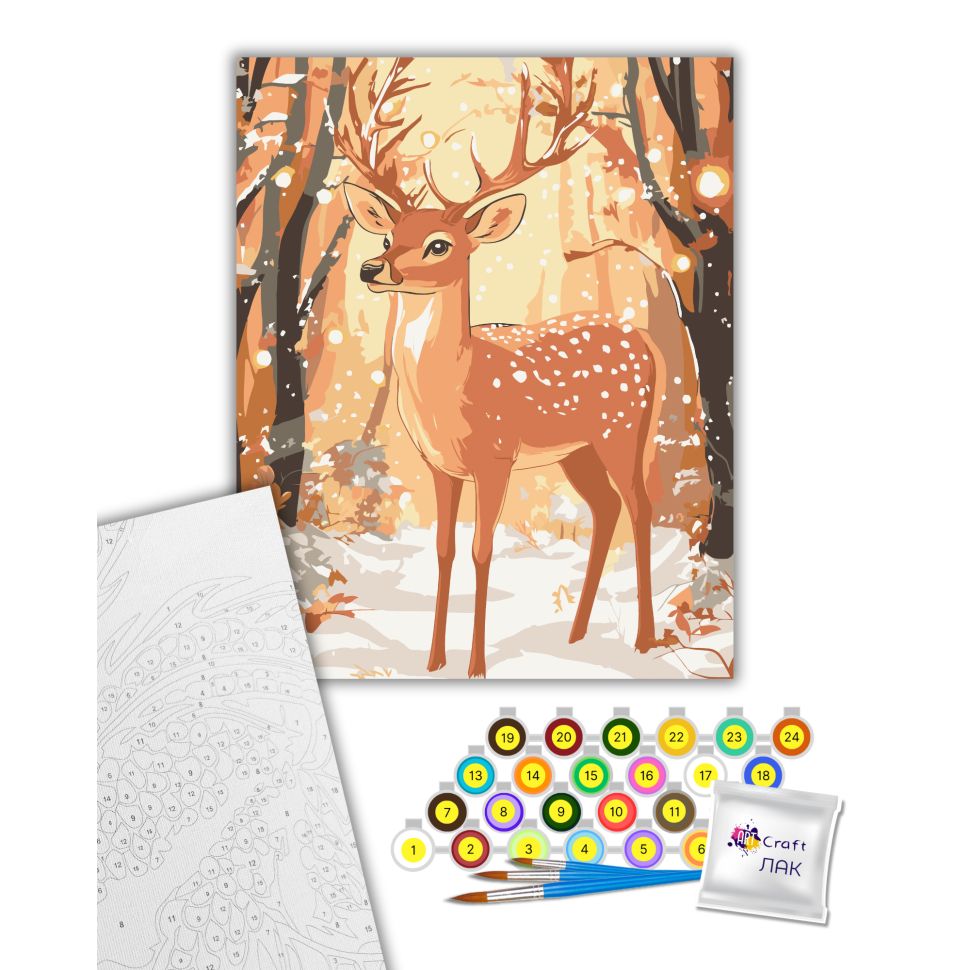 Картина по номерам "Лісовий король" 40х50 см  фото 2