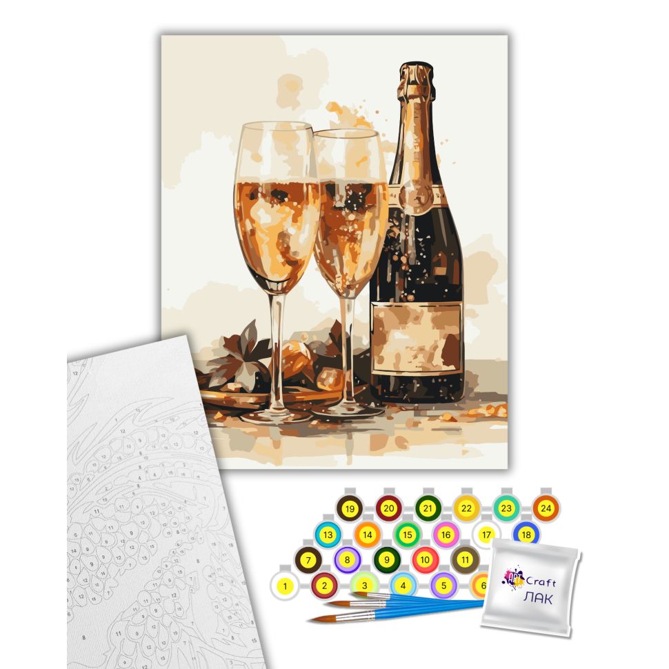 Картина по номерам "Ігристе на двох" 40х50 см  фото 2