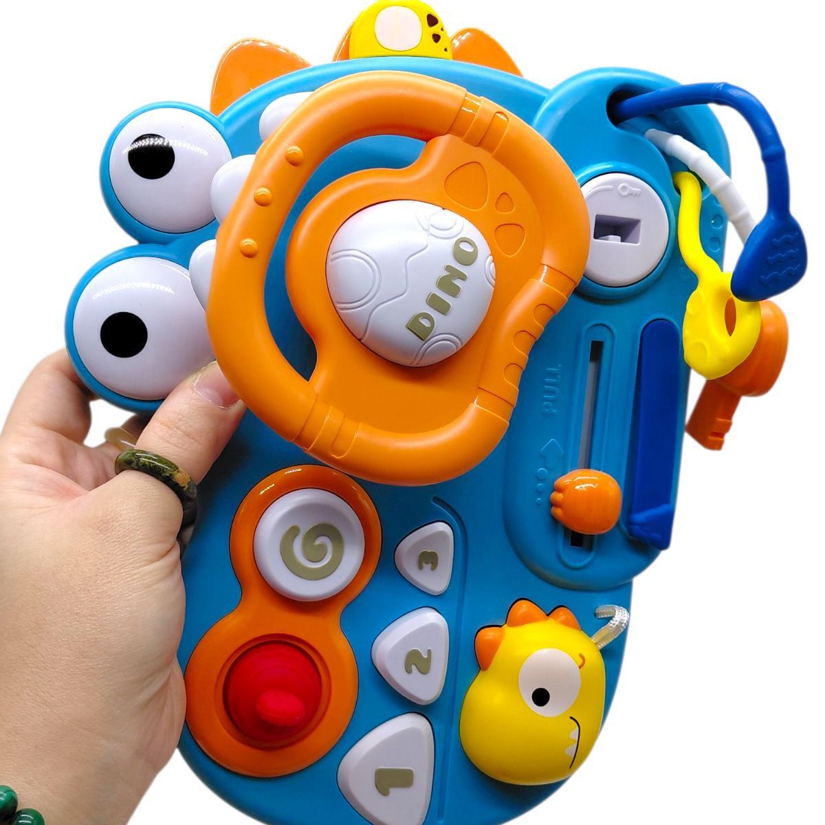 Бизиборд в коробке "Динозаврик" (бирюзовый)  фото 2