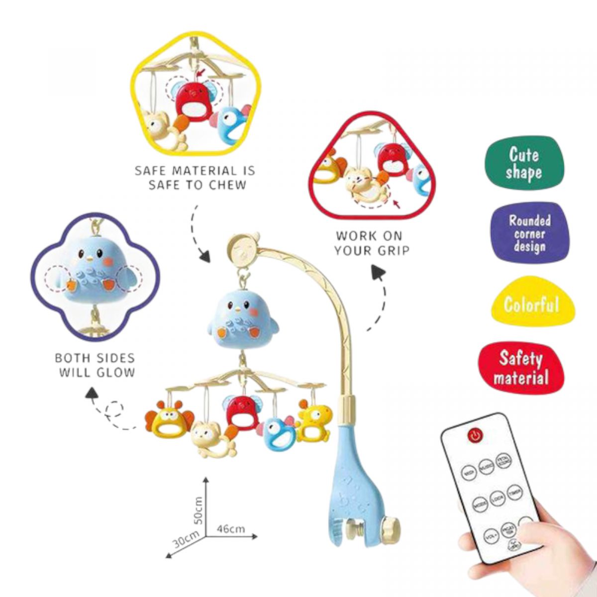 Карусель музыкальная (ГОЛУБАЯ)  фото 2