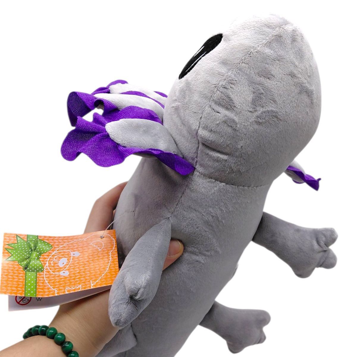 М'яка іграшка "Аксолотль" 50 см (СІРИЙ)  фото 2