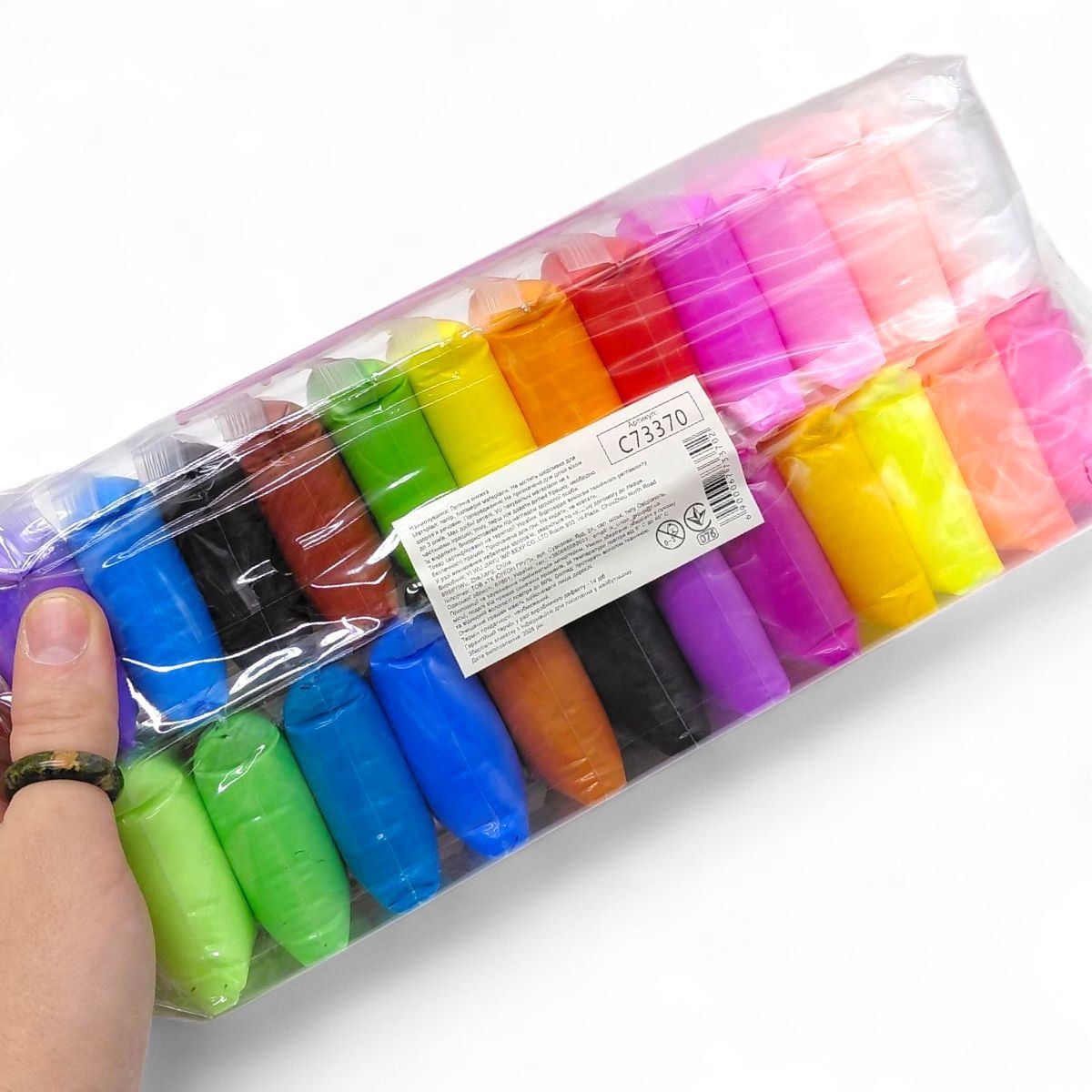 Воздушный пластилин, 24 брикетика в наборе.  фото 2