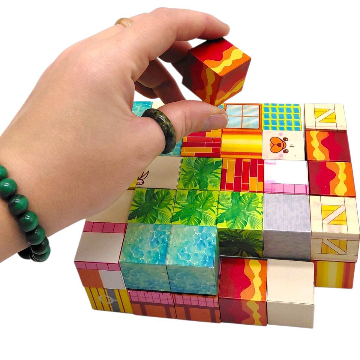 Магнитный конструктор "Small World", 54 дет  фото 2