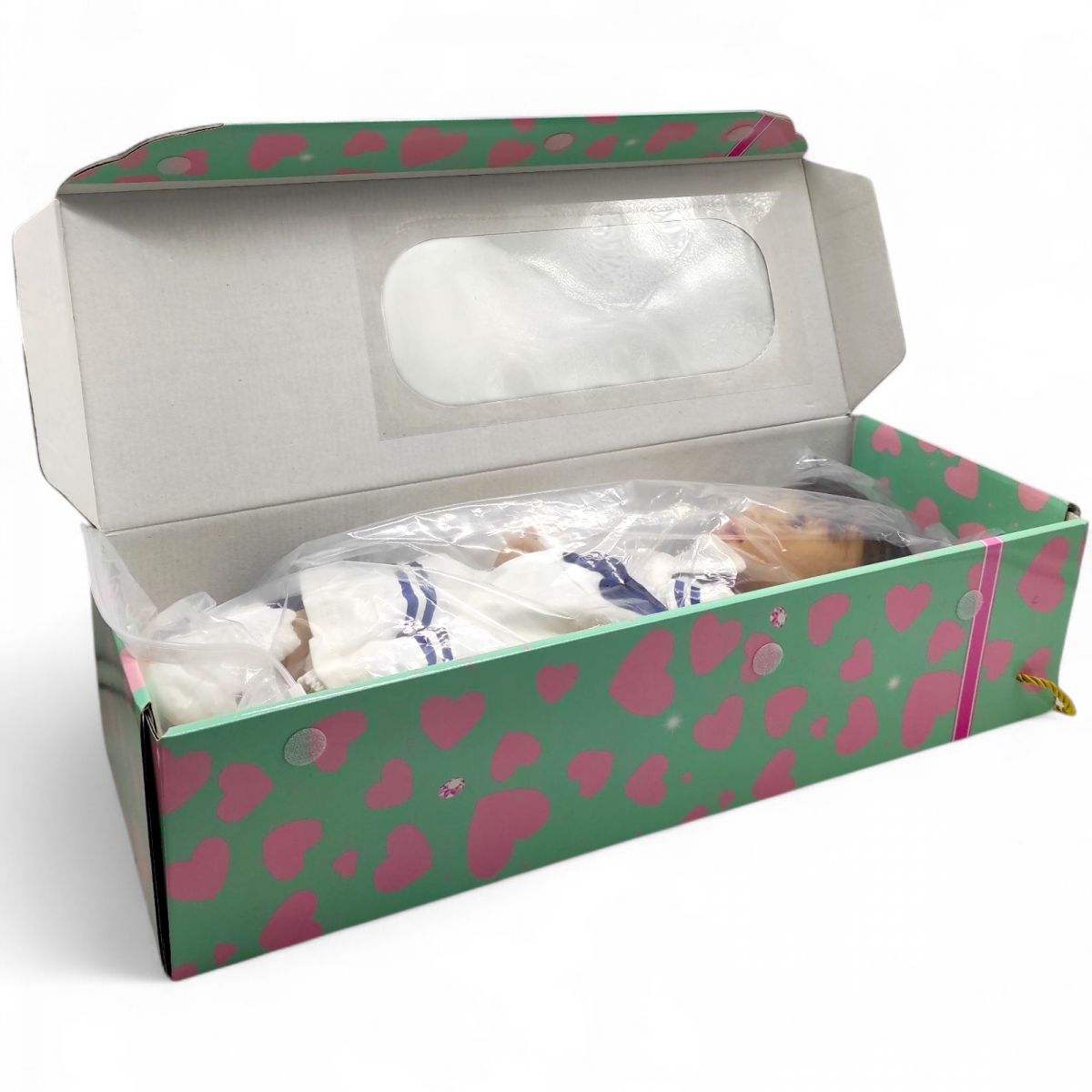 Пупс, функціональний, датчик руху, звуки: сміх, плач, засинає, висота: 42 см, гумовий, пустушка, пляшечка, памперс, шапочка, в коробці  фото 2