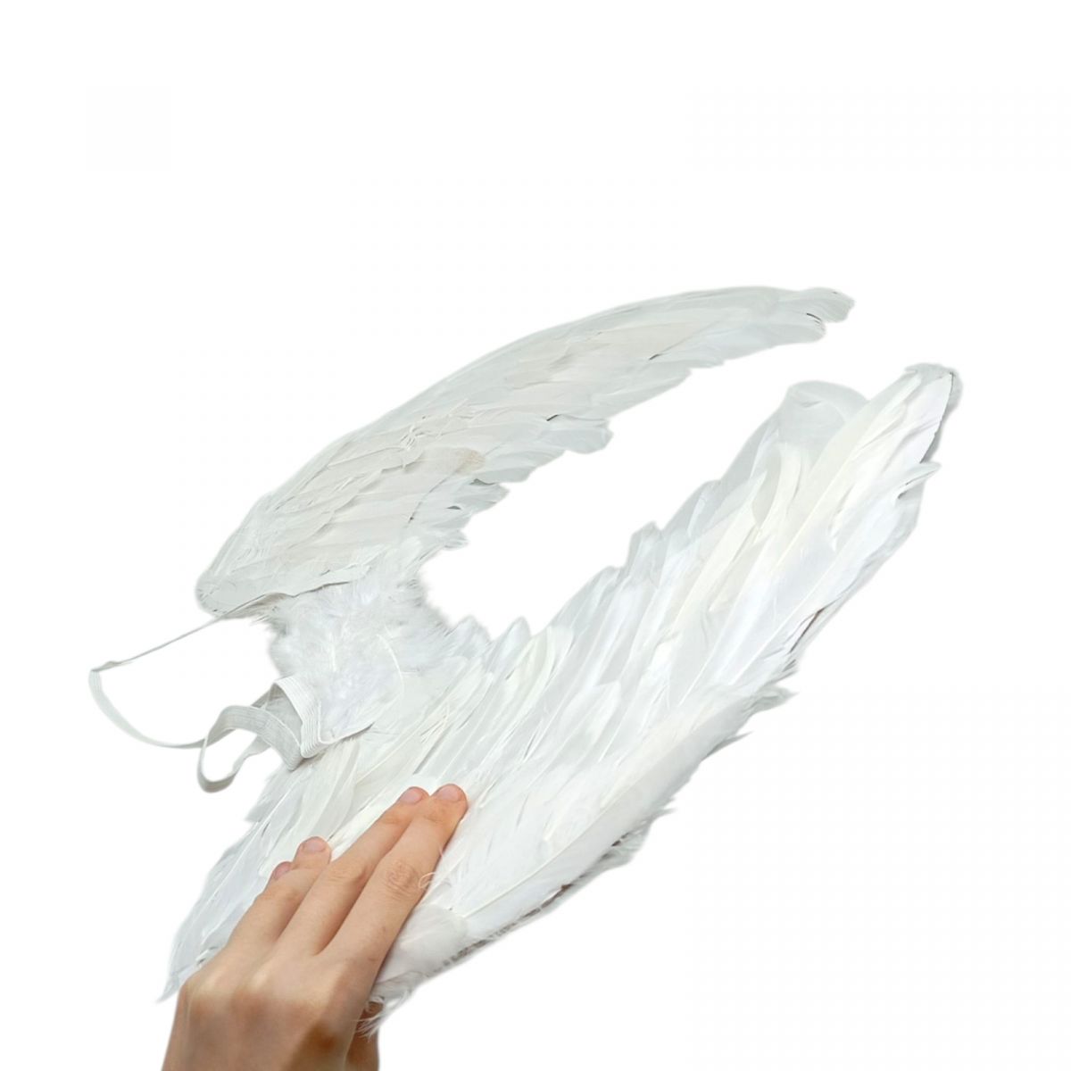 Крила ангела з пухом білі 55 см  фото 2